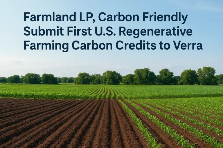 Farmland LP, Carbon Friendly Submit First U.S. Regenerative Farming Carbon Credits to Verra