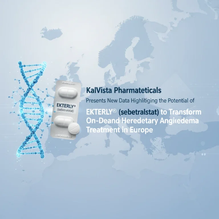KalVista Pharmaceuticals, Inc. (Nasdaq: KALV), a leader in developing small molecule therapies for diseases with significant unmet needs, announced new data from its KONFIDENT and KONFIDENT-S clinical studies evaluating EKTERLY® (sebetralstat), the first and only oral on-demand therapy for hereditary angioedema (HAE). The results, presented at the 20th German Allergy Congress (DGAKI) held from October 2–4, 2025, underscore EKTERLY’s ability to rapidly stop the progression of HAE attacks, deliver fast symptom relief, and remove key barriers associated with injectable on-demand therapies. The presentations also included insights from a recent German patient survey that highlights the pressing need for accessible and convenient oral treatments for HAE across Europe. Addressing a Critical Unmet Need in HAE Management Hereditary angioedema (HAE) is a rare, potentially life-threatening genetic disorder characterized by sudden and recurrent swelling in different parts of the body, including the extremities, face, abdomen, and airways. These attacks are often unpredictable and painful, and in severe cases, can cause airway obstruction requiring emergency intervention. For decades, patients have relied on injectable therapies for on-demand management of HAE attacks. However, challenges such as injection-site reactions, complex administration, and limited accessibility during acute episodes have discouraged many patients from treating early. These limitations often lead to delayed treatment and increased disease burden. EKTERLY® (sebetralstat), as the first oral plasma kallikrein inhibitor, represents a major therapeutic advance—offering the convenience of oral administration and rapid onset of action. The newly presented data reinforce EKTERLY’s potential to transform on-demand treatment and empower patients to take timely control of their symptoms. Key Findings from the KONFIDENT and KONFIDENT-S Studies Across multiple ePoster sessions at DGAKI, researchers presented comprehensive results demonstrating EKTERLY’s robust clinical performance and patient-reported outcomes. The data highlight the consistency of treatment effect observed in both the pivotal Phase 3 KONFIDENT trial and the ongoing KONFIDENT-S open-label extension study. 1. Rapid Control of HAE Attack Progression Data presented by Prof. Markus Magerl, MD, of Charité–Universitätsmedizin Berlin and the Fraunhofer Institute for Translational Medicine and Pharmacology (ITMP), showed that sebetralstat halted HAE attack progression in a median of 20 minutes across both clinical studies. “Halting an attack at its early stage is essential to reducing morbidity,” said Dr. Magerl. “The ability of sebetralstat to consistently stop attack progression within 20 minutes is a significant step forward in acute HAE care. Patients gain not only faster relief but also greater confidence to manage their condition independently.” This early control over attack progression translated into shorter attack duration, fewer severe episodes, and reduced need for rescue medication—key outcomes for improving patient quality of life. 2. Rapid Symptom Relief and Excellent Tolerability An interim analysis of the KONFIDENT-S trial, presented by Dr. Petra Staubach from the University Medical Center Mainz, provided further insights from 69 European participants who collectively treated 999 HAE attacks with sebetralstat. Key findings include: Median time to treatment: 16 minutes overall, and just 10 minutes in adolescents (ages 12–17) Median time to onset of symptom relief: 1.6 hours 35% of attacks were treated while still mild, indicating early intervention behavior Sebetralstat was well tolerated, with no new safety concerns identified These results underline the practicality of oral therapy—patients could initiate treatment almost immediately after attack onset, reducing the likelihood of severe progression and minimizing downtime from daily activities. Insights from German HAE Patient Survey: Barriers to Timely Care Complementing the clinical findings, Dr. Thomas Buttgereit of Charité–Universitätsmedizin Berlin presented data from a real-world survey assessing treatment behaviors and challenges among 49 German patients with HAE who had used approved on-demand therapies within the prior three months. The survey revealed striking barriers to timely care: Mean time to treatment: 3.9 hours after attack onset Only 18% of patients treated within the first hour Injection-site reactions were reported by 53% of participants 33% among those using intravenous therapies 94% among those using subcutaneous injections “These findings mirror what we observe in clinical practice,” said Dr. Buttgereit. “Too many patients delay treatment due to the discomfort and logistical challenges of injectable therapies. Such delays not only prolong attacks but also heighten the risk of severe complications. An oral on-demand treatment like sebetralstat has the potential to eliminate these barriers entirely, promoting earlier treatment and better outcomes.” KalVista’s Commitment to Innovation and Patient Access Dr. Paul Audhya, Chief Medical Officer of KalVista, emphasized the company’s mission to advance meaningful innovations that simplify disease management for patients worldwide. “The data presented at DGAKI underscore the transformative potential of EKTERLY for people living with HAE and the urgent need for accessible innovation across Europe,” said Dr. Audhya. “As we have seen in the U.S., many patients in Germany and other countries delay or avoid on-demand treatment due to the challenges associated with injections. An oral therapy like EKTERLY empowers patients to treat attacks earlier and more effectively.” With EKTERLY now approved in the European Union, KalVista is preparing for its initial launch in Germany during Q4 2025, followed by additional European market introductions throughout 2026 and beyond. Dr. Audhya added: “Our goal is to ensure that every person living with HAE, regardless of location, has access to safe, effective, and patient-friendly treatments. EKTERLY embodies that vision.” About EKTERLY® (Sebetralstat) EKTERLY (sebetralstat) is a selective oral plasma kallikrein inhibitor designed for on-demand treatment of hereditary angioedema attacks. By inhibiting kallikrein, the drug prevents excessive production of bradykinin—a key inflammatory mediator responsible for vascular leakage and swelling in HAE. Unlike injectable therapies that often require cold storage, training, and needle handling, EKTERLY offers a rapid, non-invasive, and patient-centered solution. The treatment can be self-administered at the first sign of symptoms, enabling faster control and potentially reducing healthcare utilization and emergency visits. About Hereditary Angioedema (HAE) Hereditary angioedema is a rare genetic disorder caused by deficiency or dysfunction of the C1 esterase inhibitor (C1-INH) protein, leading to uncontrolled activation of the kallikrein-kinin system. This cascade results in episodic swelling of the skin, gastrointestinal tract, or airway. Global prevalence: Approximately 1 in 50,000 people Symptoms: Recurrent swelling, pain, nausea, and potential airway obstruction Treatment goal: Rapidly manage attacks to prevent severe complications and improve quality of life Guidelines from leading allergy and immunology societies recommend treating all HAE attacks early, regardless of severity or anatomical location. EKTERLY’s oral formulation may enable faster and more widespread adherence to these guidelines. Looking Ahead: Redefining On-Demand HAE Care in Europe The cumulative evidence from the KONFIDENT program and real-world surveys positions EKTERLY as a first-in-class innovation capable of transforming on-demand HAE treatment in Europe. Its oral route of administration addresses long-standing challenges of injectable therapies—enhancing convenience, adherence, and patient satisfaction. As KalVista prepares for commercial rollout across Europe, the company’s focus will remain on collaboration with healthcare professionals, patient advocacy groups, and regulatory authorities to ensure broad and equitable access. The data presented at DGAKI mark a pivotal moment in the evolution of acute HAE management—shifting the paradigm from cumbersome injection-based treatment to swift, simple, and self-empowered oral care.